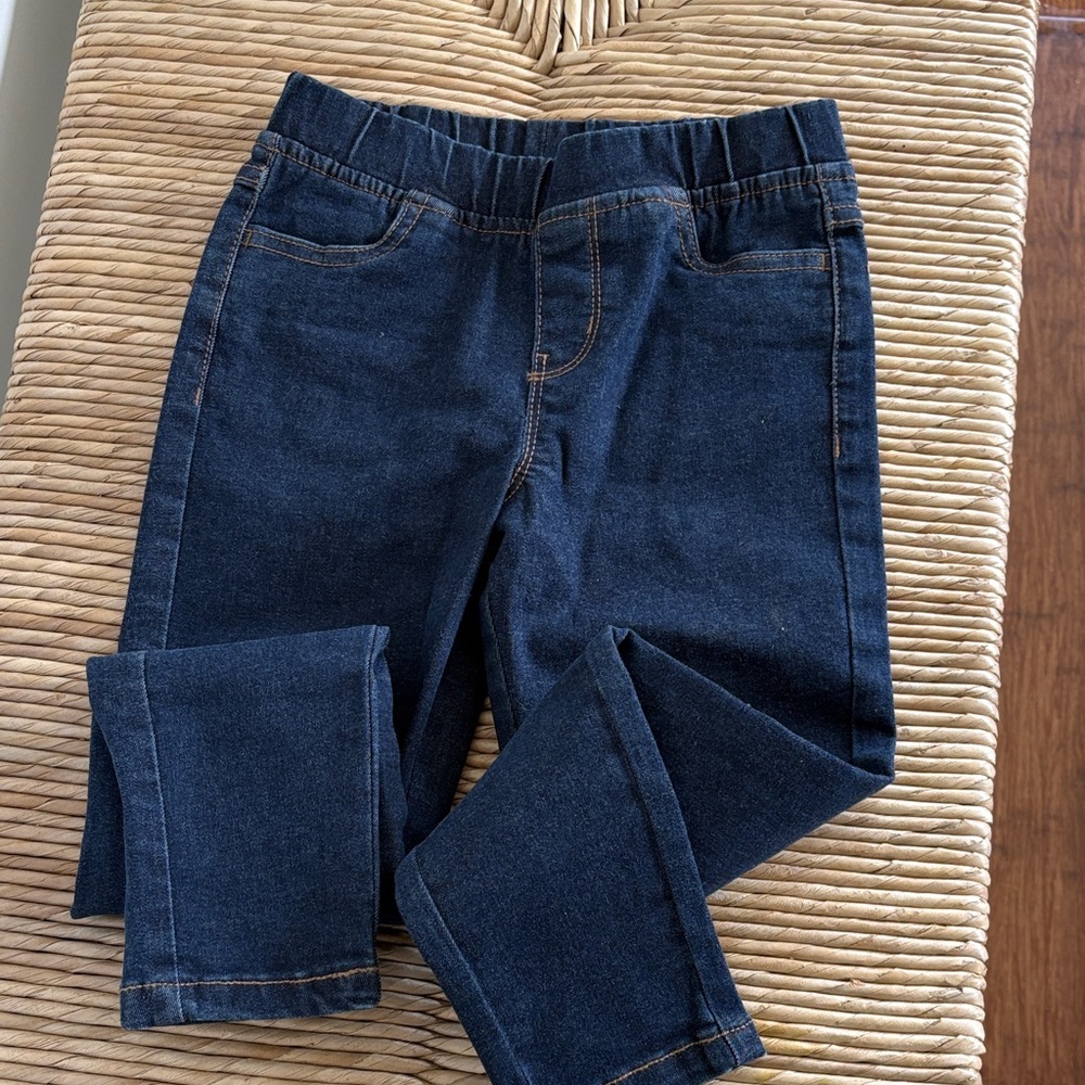 Hanna Andersson Dark Blue Denim-Look Jeggings